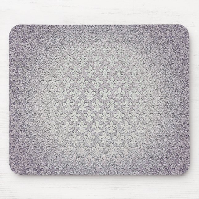 Tapis De Souris Fleur de lis gris gris (Devant)