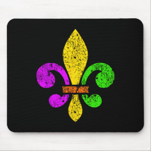 Tapis De Souris Fleur De Lis Mardi Gras Drôle Top New Orleans Femm