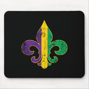Tapis De Souris Fleur de lis symbole de Mardi Gras Carnaval de Lou