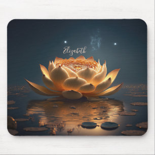 Tapis De Souris Fleur de lotus blanc sombre, Zen