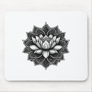 Tapis De Souris Fleur de lotus de méditation de yoga sur Mandala L