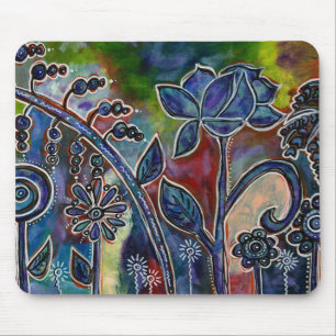 Tapis De Souris Fleur de Lotus Jardin fantasmagorique Art original