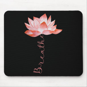 Tapis De Souris Fleur de Lotus Rose Yoga Respiration Méditation Am