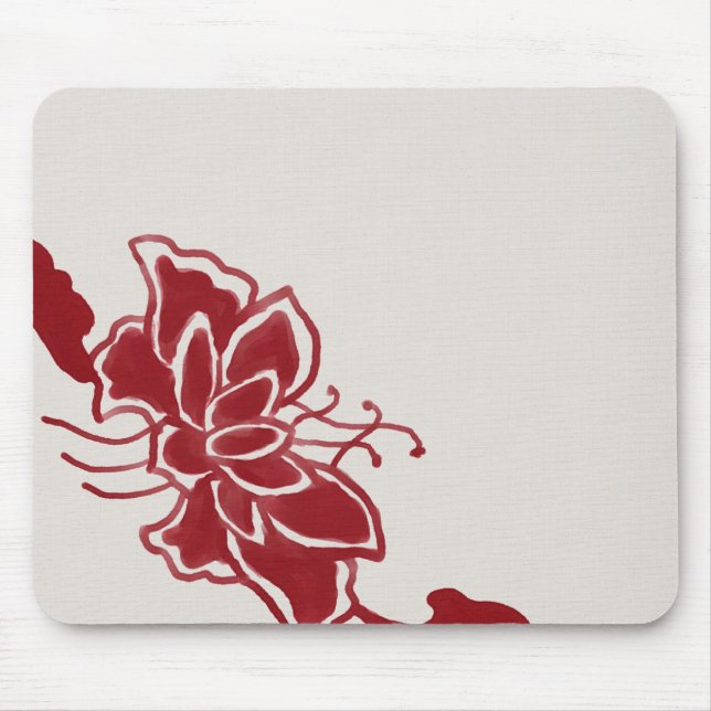 Tapis De Souris Fleur de Lotus rouge Mousepad (Devant)