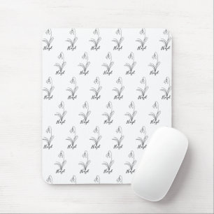 Tapis De Souris Fleur de naissance personnalisée en janvier