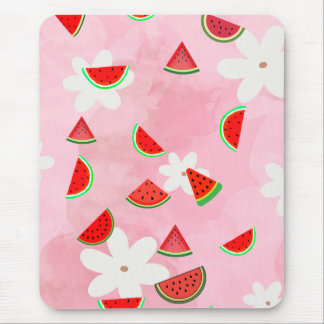 Tapis De Souris Fleur de pastèque - Fun Summer Floral Patch"