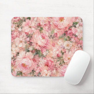 Tapis De Souris Fleur de pivoine Blush Pink Romantic Bloom décorat