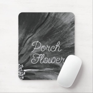 Tapis De Souris Fleur de porche / Noir et blanc /