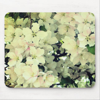 Tapis De Souris Fleur de printemps blanc
