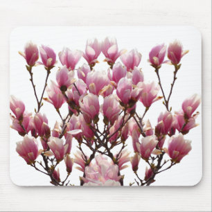 Tapis De Souris Fleur de printemps rose florissante Magnolias