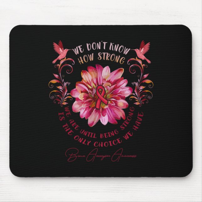 Tapis De Souris Fleur de sensibilisation à l'anévrisme cérébral On (Devant)