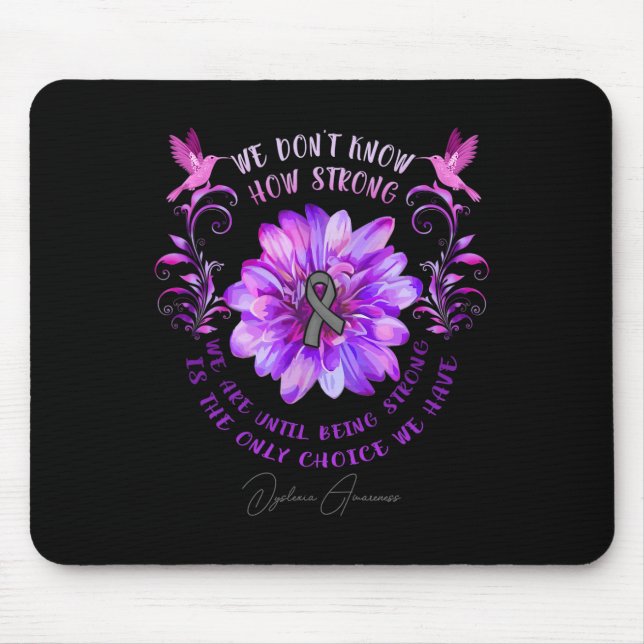 Tapis De Souris Fleur de sensibilisation Nous ne savons pas à quel (Devant)
