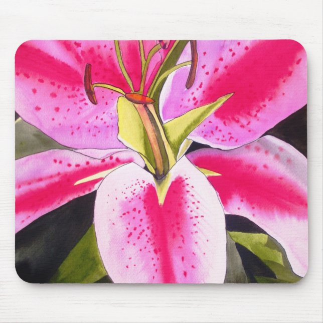 Tapis De Souris Fleur de Tenerfife rose vif (Devant)