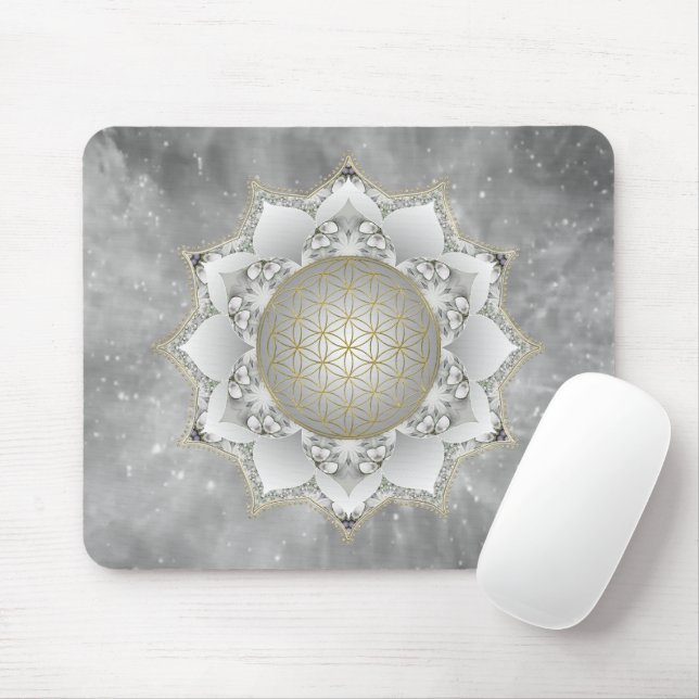 Tapis De Souris Fleur De Vie - Blossoms Mandala 1 (Avec souris)