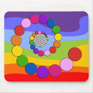 Tapis De Souris Fleur de vie / Blume des Lebens - points spiraux