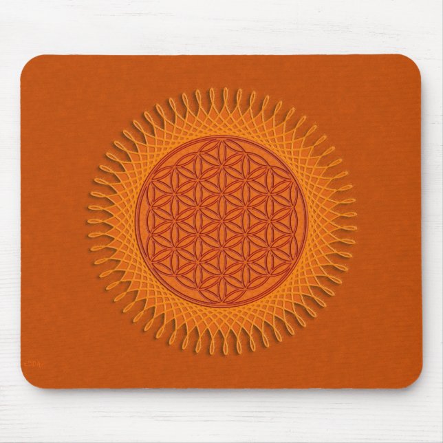 Tapis De Souris Fleur de vie / design soleil (Devant)