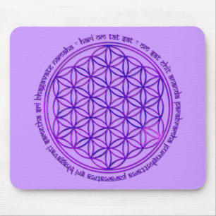 Tapis De Souris Fleur de Vie - Moola Mantra - violet