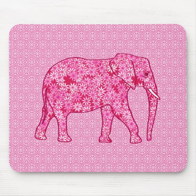 Tapis De Souris Fleur d'éléphant - rose fuchsia (Devant)