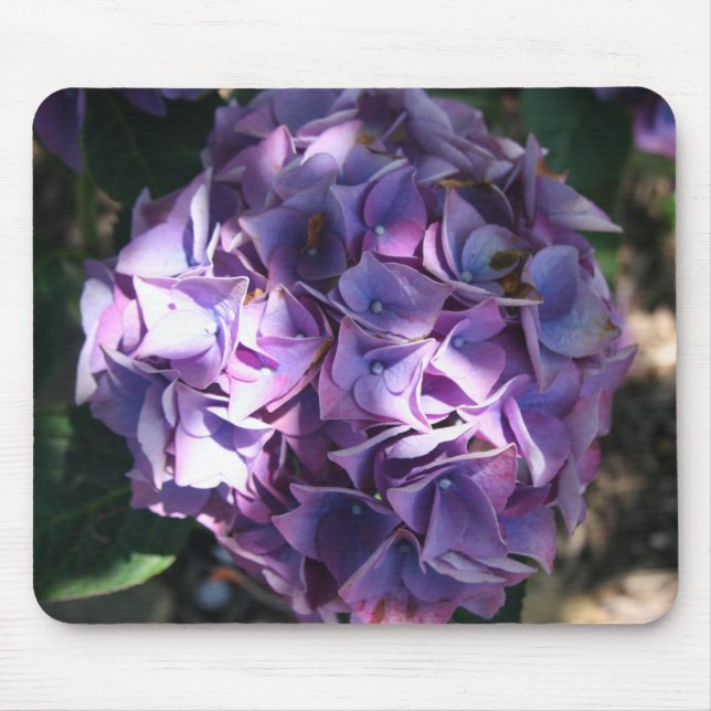 Tapis De Souris Fleur d'hydrangée violette légère (Devant)