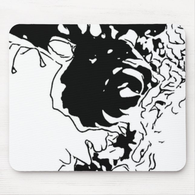 Tapis De Souris Fleur Doodle (Devant)