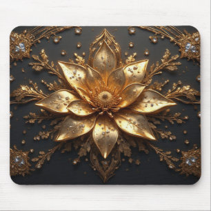 Tapis De Souris Fleur d'Or Luxueuse