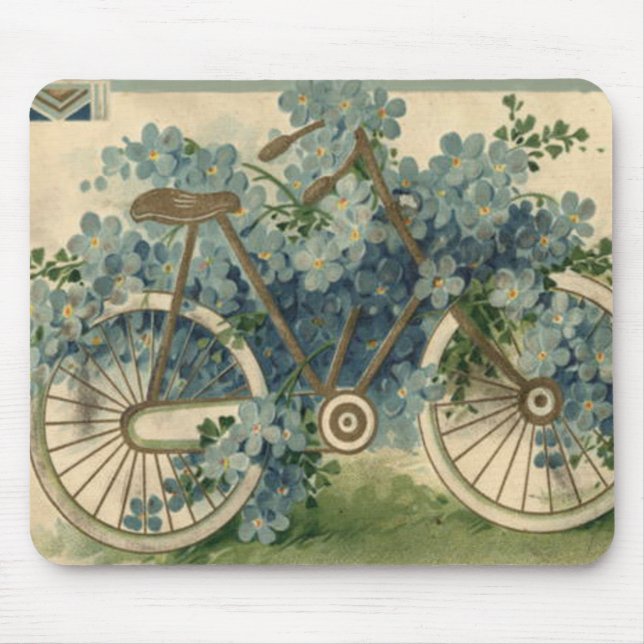 Tapis De Souris Fleur d'Oubli Vélo Anniversaire (Devant)