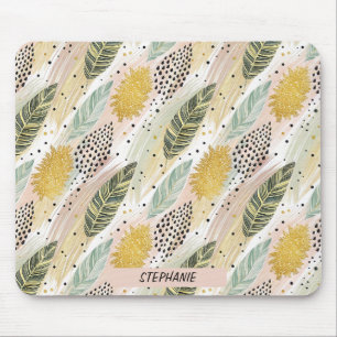 Tapis De Souris Fleur élégante et brosse Abstraite sans couture