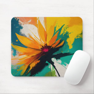Tapis De Souris Fleur énigmatique – une danse de couleur et de mou