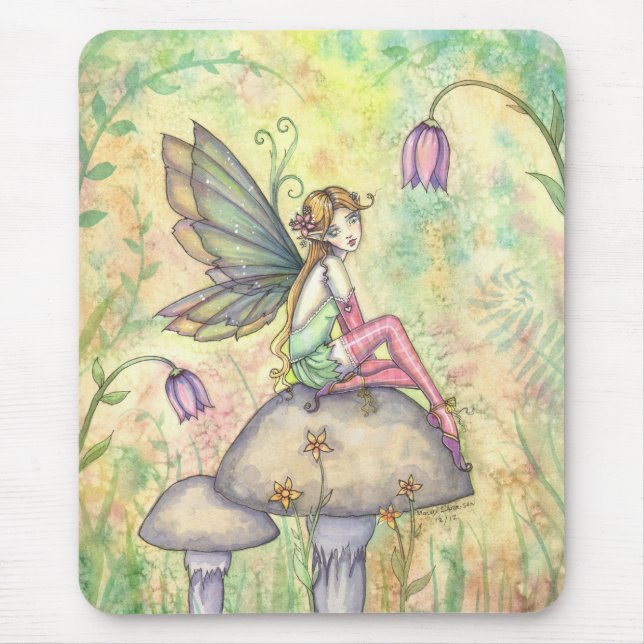 Tapis De Souris Fleur Fairy Imaginaire Art par Molly Harrison (Devant)