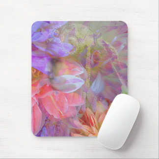 Tapis De Souris Fleur Fée Double exposition Imaginaire Art