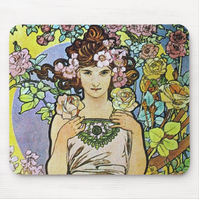 Tapis De Souris Fleur fille (Devant)