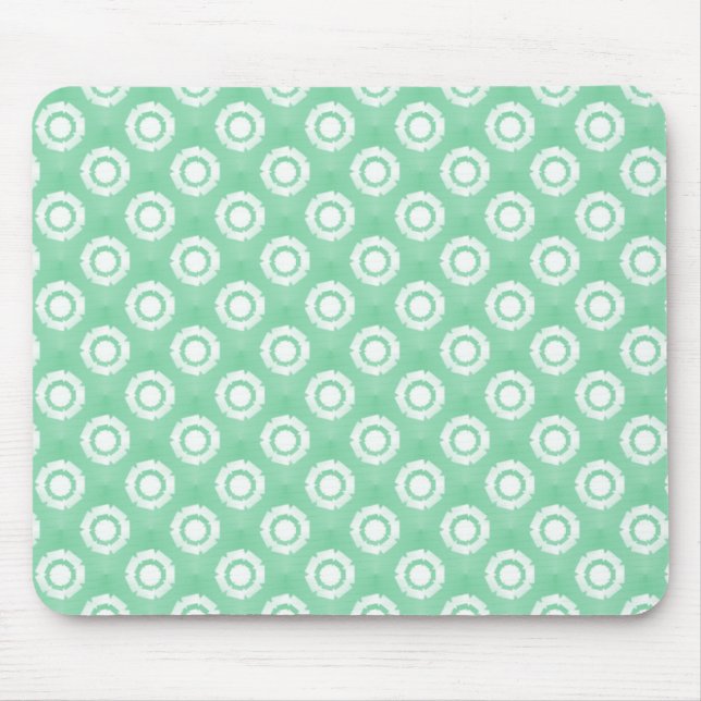 Tapis De Souris Fleur Funky vert de mer Mousepad (Devant)