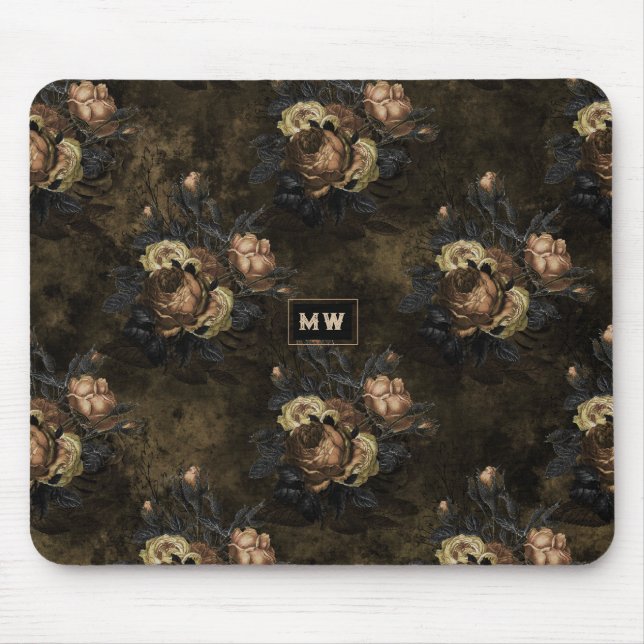 Tapis De Souris Fleur gothique vintage (Devant)