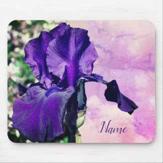Tapis De Souris Fleur Iris Violet Personnalisée