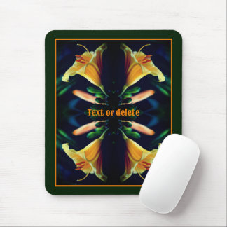 Tapis De Souris Fleur jaune Abstraite personnalisée