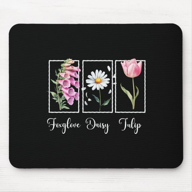 Tapis De Souris Fleur Libérale Subtile Résister Protestation Digit (Devant)