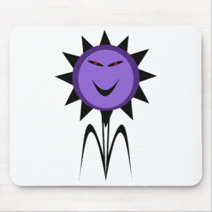 Tapis De Souris Fleur maléfique Kawaii Goth Halloween Mousepad