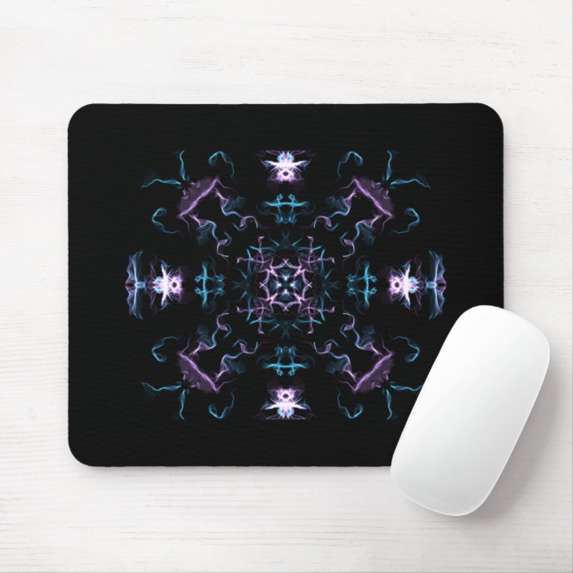 Tapis De Souris Fleur Mandala violette et bleue (Avec souris)