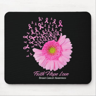 Tapis De Souris Fleur marguerite Foi Espoir Amour Cancer du sein D
