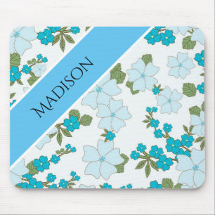 Tapis De Souris Fleur mignonne Nom personnalisé Plaque de souris b