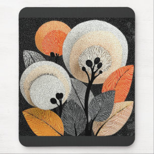 Tapis De Souris Fleur nocturne sur la planète rouge #1