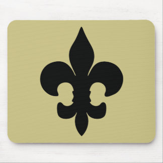 Tapis De Souris Fleur noir superbe de lis