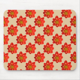 Tapis De Souris Fleur orange de dahlia de jardin botanique