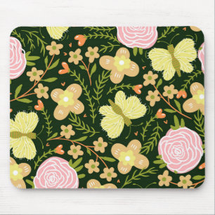 Tapis De Souris Fleur papillon