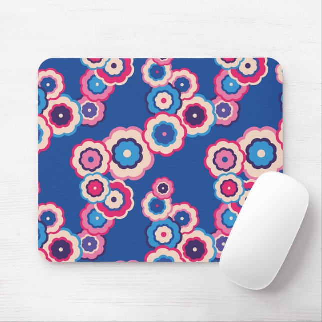 Tapis De Souris Fleur retro (Avec souris)
