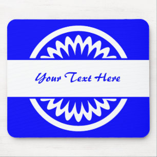 Tapis De Souris Fleur ronde - Bleu