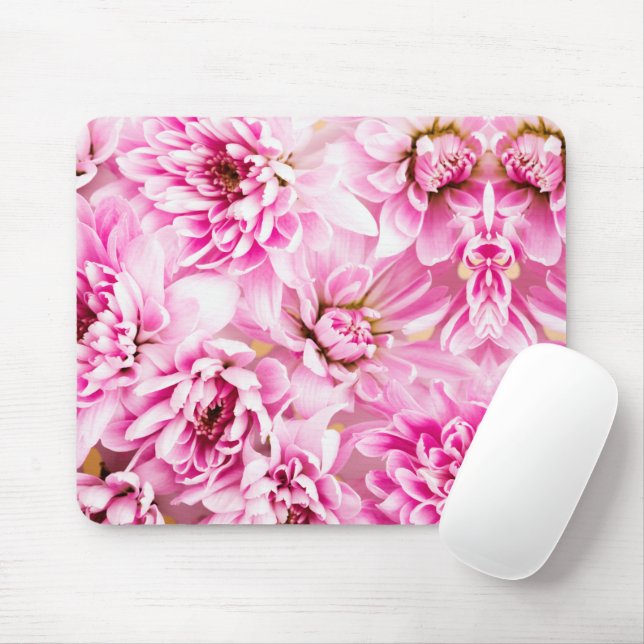 Tapis De Souris Fleur rose Chrysanthemum (Avec souris)