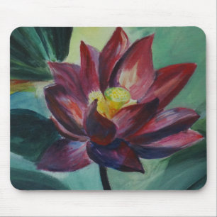 Tapis De Souris Fleur rose de lotus mousepad