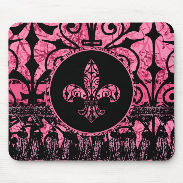 Tapis De Souris Fleur rose français de lis (Devant)