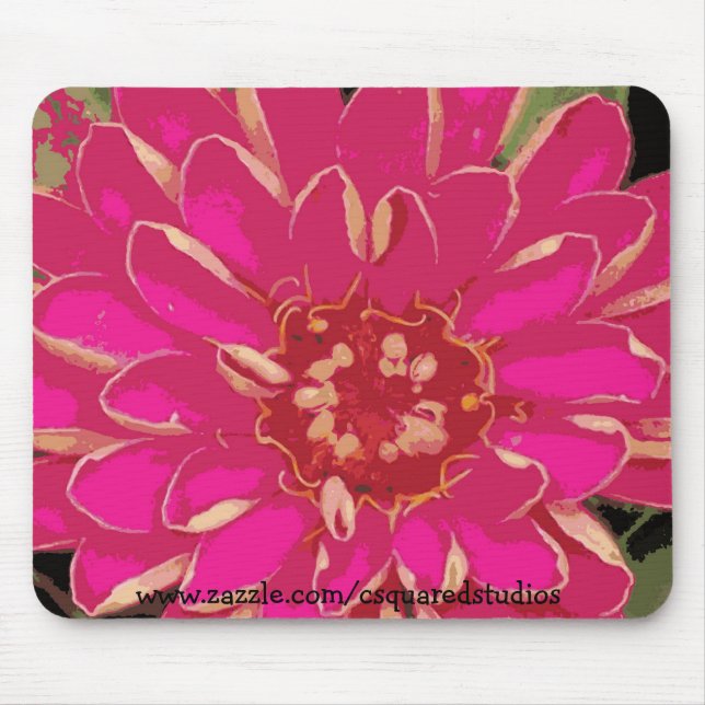 Tapis De Souris Fleur rose Mousepad (Devant)